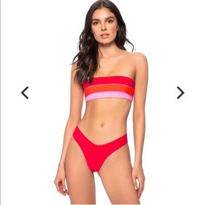 BNWT Pily Q Sticthed Bandeau Bikini Top